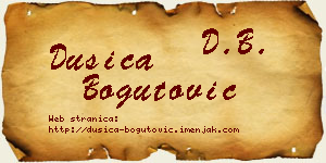 Dušica Bogutović vizit kartica